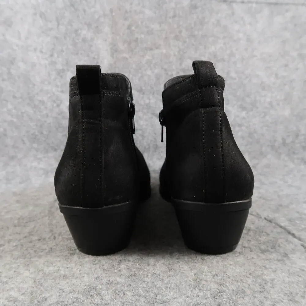 Madeline Girl Shoes Womens 7.5 Ankle Boots Fashion Block Heel Bootie Black_5